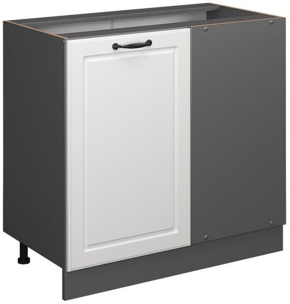 Eckunterschrank R-Line Weiß Landhaus 86 cm ohne Arbeitsplatte Vicco Bild 5