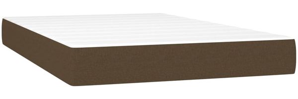 Boxspringbett mit Matratze & LED Stoff Dunkelbraun 120x200 cm, Härtegrad: H2 [3135184] Bild 6