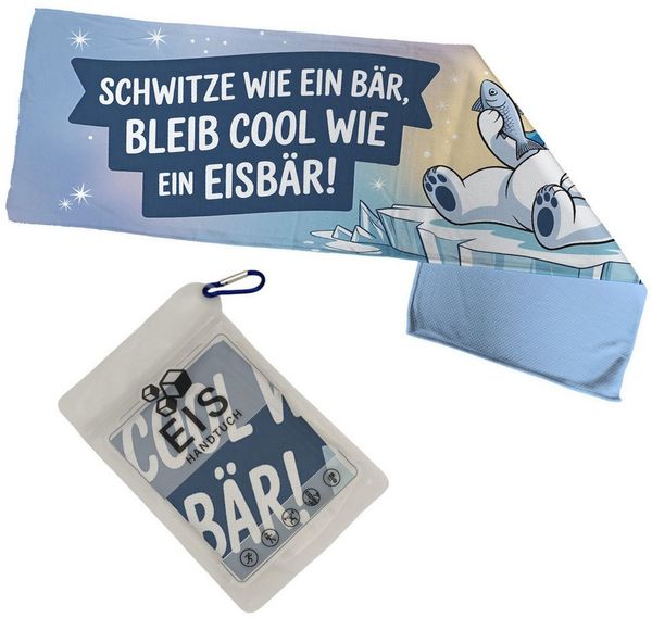 speecheese Sporthandtuch Schwitze wie ein Bär, bleib cool wie ein Eisbär! Eishandtuch