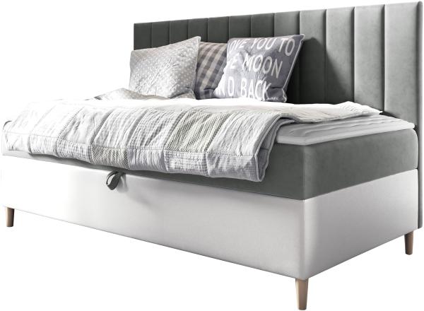 Boxspringbett Chapeni 'Junior 2' , grau, 100 x 200 cm