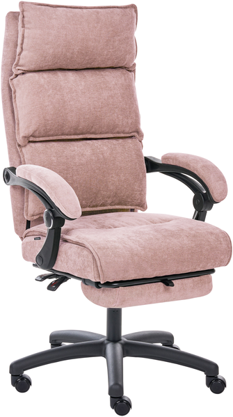 Chefsessel EATON Chenillegewebe Pastellrosa