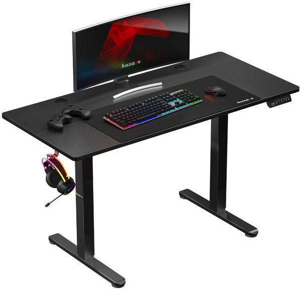 Huzaro Hero 8.2 gaming elektrischer Schreibtisch in schwarz