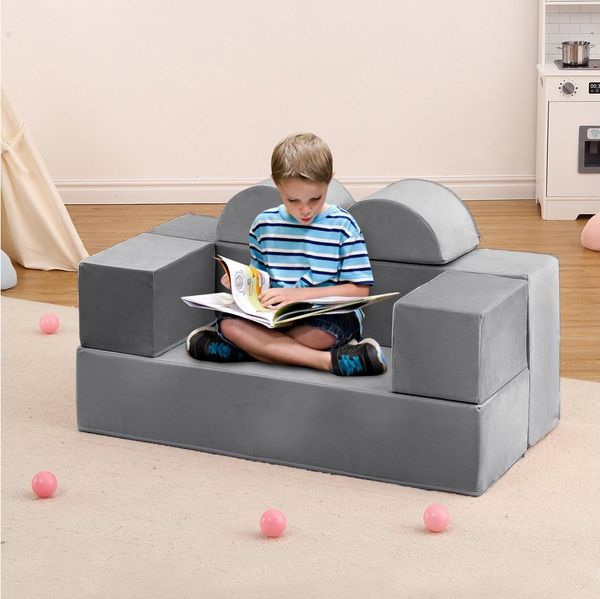 GarveeMore Kindersofa 6-teilig–Spielsofa Spielcouch für Kinder