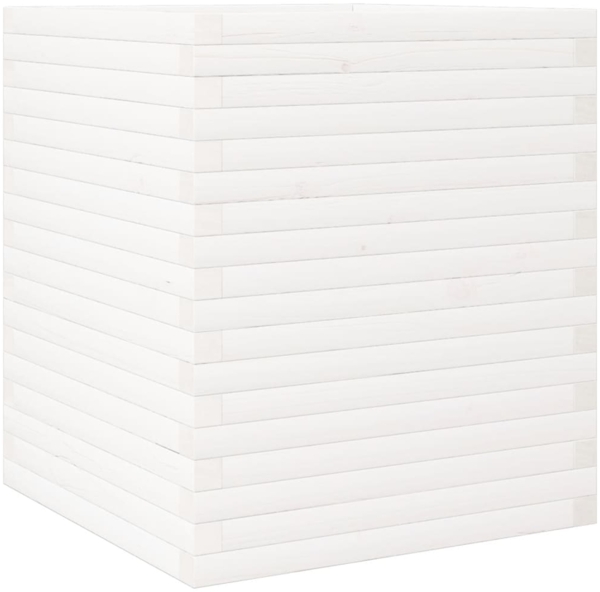 vidaXL Pflanzkübel Weiß 60x60x68,5 cm Massivholz Kiefer 3282470