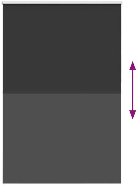 vidaXL Verdunkelungsrollo Schwarz 150x210 cm Stoffbreite 146,6 cm 4010930 Bild 5