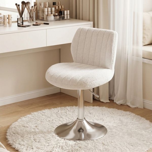 HOMALL Barhocker Höhenverstellbarer, um 360° drehbarer Friseurstuhl Drehstühle (1 St/2 St Barhocker und Schminkstuihle mit doppelter Polsterung, geeignet fur Schminktische, Schlafzimmer, Arbeitszimmer und Esszimmer)