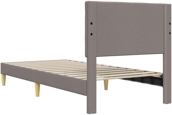 vidaXL Bettrahmen mit Kopfteil Taupe 100 x 200 cm Stoff 42027777 Bild 6