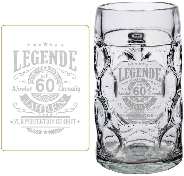 Luxentu ISAR Maßkrug 1,0 l mit Eichung - Legende seit 60 Jahren