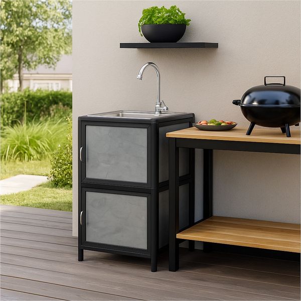 Outdoorspüle Gerti S 46x41x83cm grau