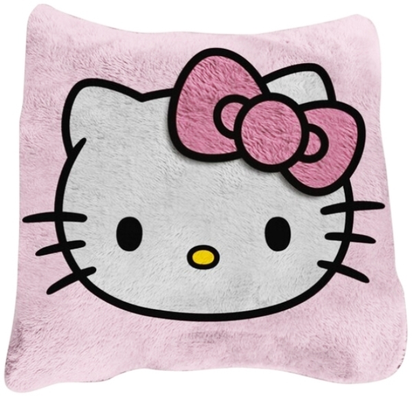 Sanrio Hello Kitty Kissen Kuscheldecke 40x40 / 100x150 cm weich & warm