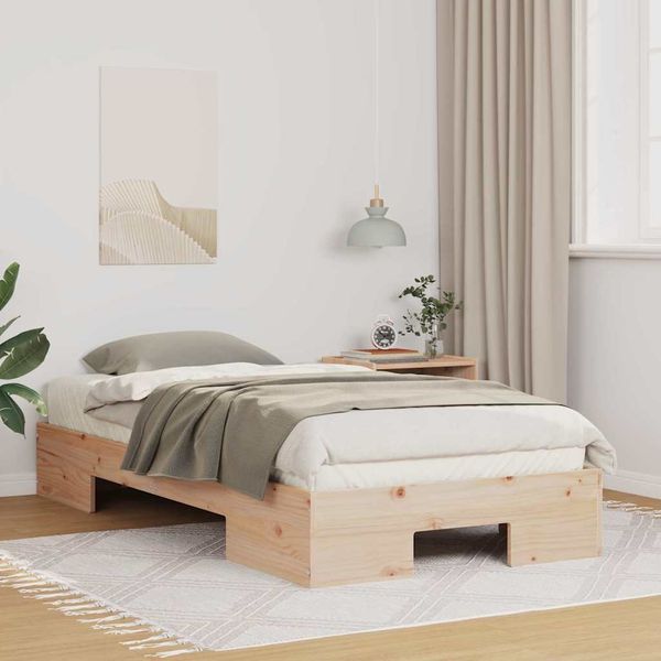 vidaXL Bettgestell Braun 90 x 190 cm 873052