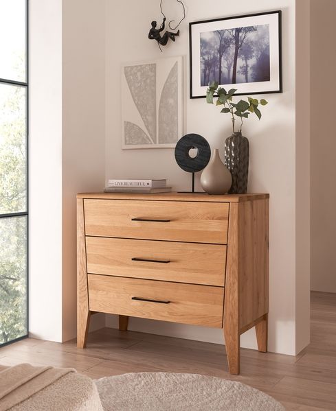 Kommode 90x80cm 'Ancona' Wildeiche teilmassiv geölt