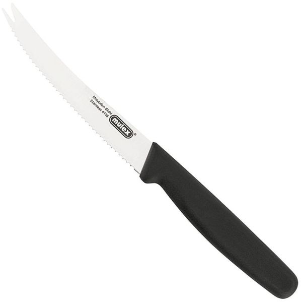 Mulex Tomatenmesser Wellenschliff aus rostfreiem Edelstahl – 11 cm Klinge, extra scharf, wendige Klinge, Wellenschliff, rostfrei