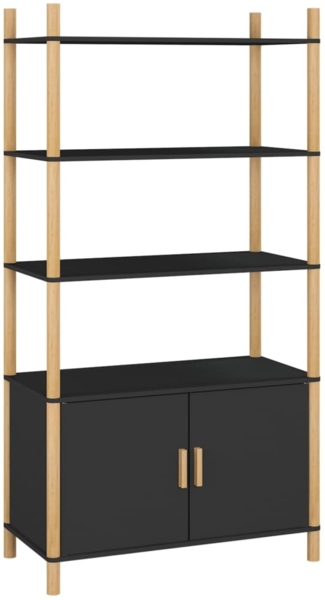 vidaXL Highboard Schwarz 80x40x153 cm Holzwerkstoff 345703