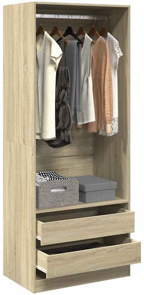 vidaXL Kleiderschrank Sonoma-Eiche 80x50x200 cm Holzwerkstoff 3307749