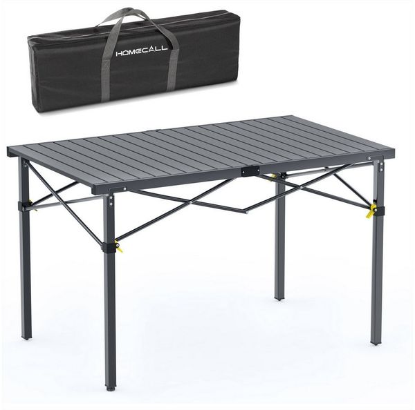 HOMECALL Klapptisch Campingtisch Klappbar Balkontisch Gartentisch Tragbar Outdoor Tisch, Robust, stabil, für 4-6 Personen