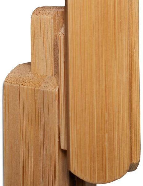 Relaxdays 4 x Doppel-Wandhaken aus Bambus Bild 6