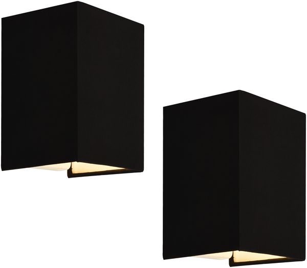 Wandleuchte Schwerin 2er Set Schwarz [lux. pro]