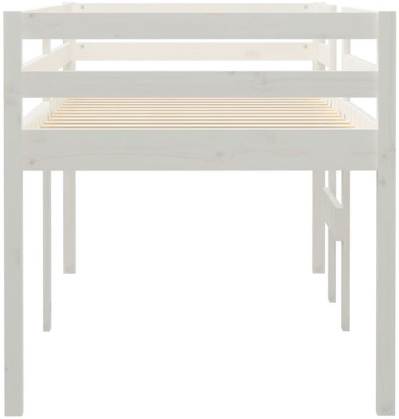 vidaXL Hochbett Weiß 75x190 cm Massivholz Kiefer 821620 Bild 6
