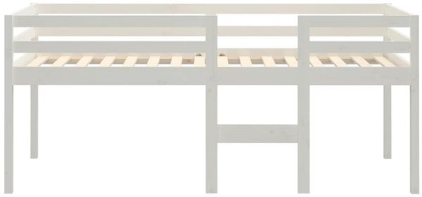vidaXL Hochbett Weiß 75x190 cm Massivholz Kiefer 821620 Bild 5