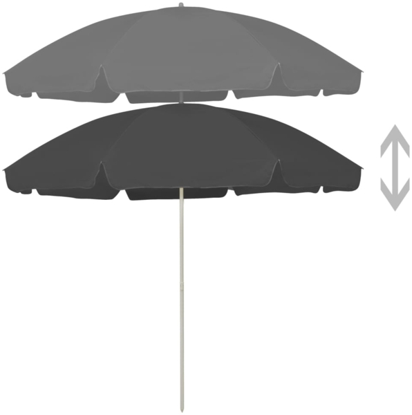 vidaXL Strandschirm Anthrazit 300 cm 314710