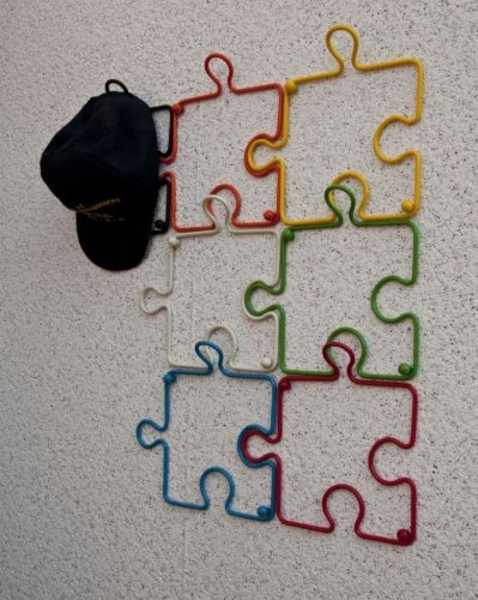 Designer Kleiderhaken "Puzzle" 20cm Garderobe Wandhaken Haken aus Metall Bild 5
