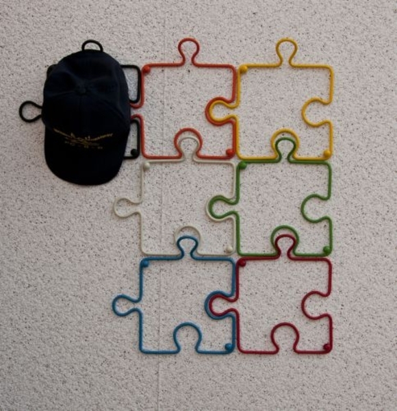 Designer Kleiderhaken "Puzzle" 20cm Garderobe Wandhaken Haken aus Metall Bild 2