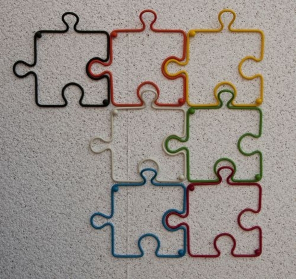 Designer Kleiderhaken "Puzzle" 20cm Garderobe Wandhaken Haken aus Metall Bild 4