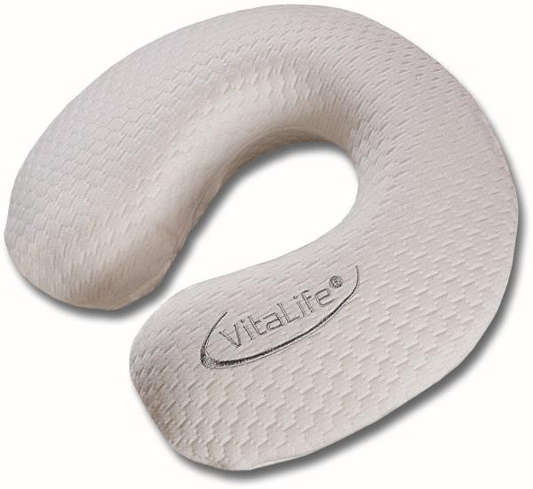 Vital Life Orthopädisches Viscoschaum Nackenhörnchen Reisekissen für unterwegs