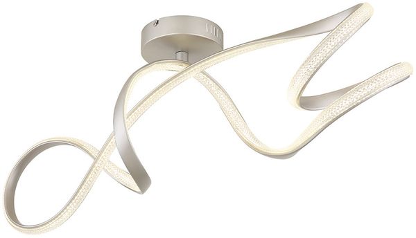 LED Deckenleuchte, nickel, Kristalle, L 90,8 cm