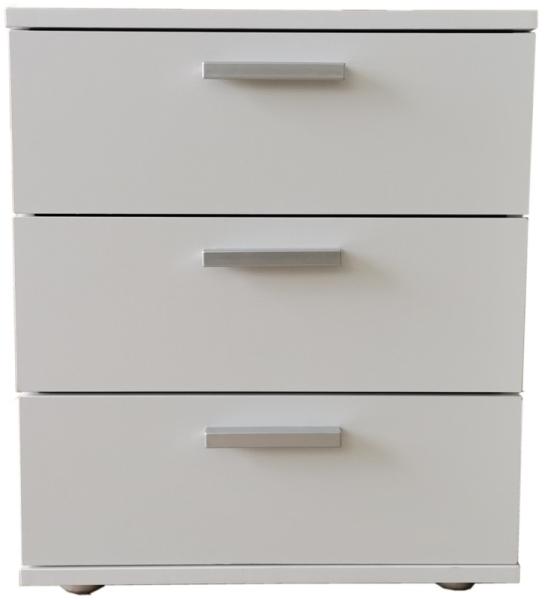 HTI-Living Nachtschrank Nachtkommode 3 Schubladen Nina Weiß (Stück, 1-St, 1 Nachtschrank) Nachtschrank Nachttisch