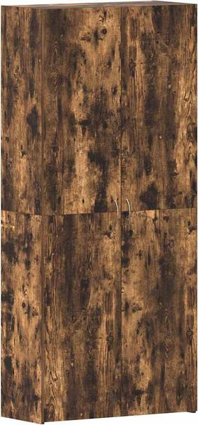 Schuhschrank, Schuhkipper für Flur, skandinavisch Mehrfarbig 80 x 35,5 x 180 cm Holzwerkstoff