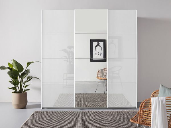 rauch Schwebetürenschrank Kleiderschrank Schrank Garderobe Ankleide TOPSELLER OTELI (3 Ausstattungen BASIC/CLASSIC/PREMIUM (inkl. SOFT-CLOSE-FUNKTION) Breiten 203/271/315/360 cm Höhen 210/229 cm MADE IN GERMANY