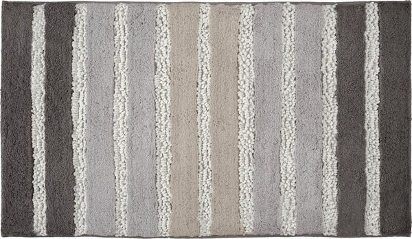 Kleine Wolke Badematte Phoenix, Badvorleger, Badezimmer Teppich, Höhe 35 mm, rutschhemmend beschichtet, fußbodenheizungsgeeignet, Baumwolle, Kunstfaser, quadratisch, Badteppich, gestreift, Hoch-Tief Effekt, waschbar Bild 4