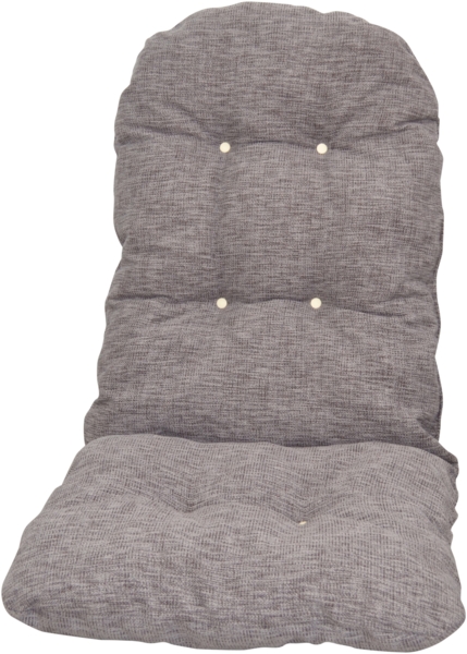 Schaukelstuhl aus Rattan handgefertigt, weiß inkl. Kissen braun Bild 4