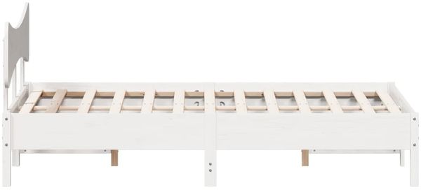 vidaXL Massivholzbett ohne Matratze Weiß 180x200 cm Kiefernholz 3328224 Bild 7