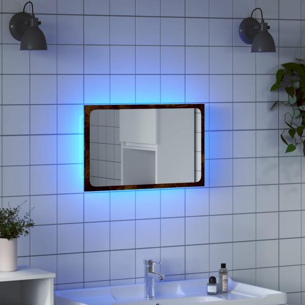 vidaXL LED-Badspiegel Sonoma-Eiche 60x8,5x38 cm Holzwerkstoff 834927