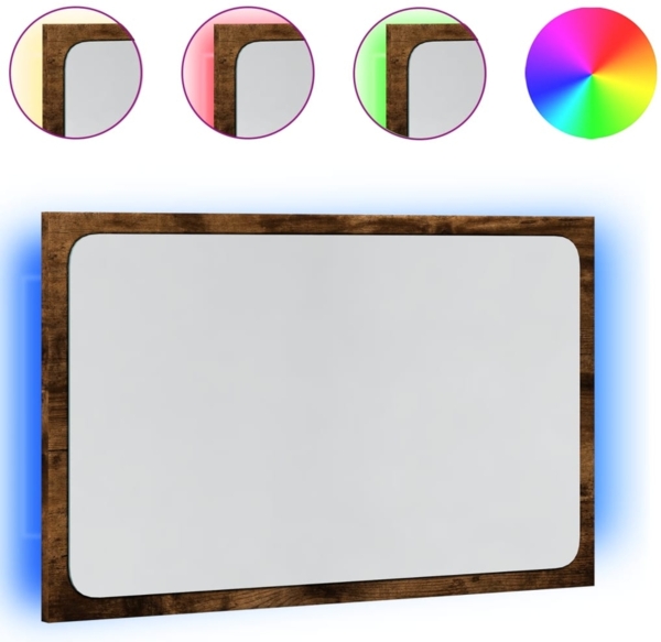 vidaXL LED-Badspiegel Sonoma-Eiche 60x8,5x38 cm Holzwerkstoff 834927