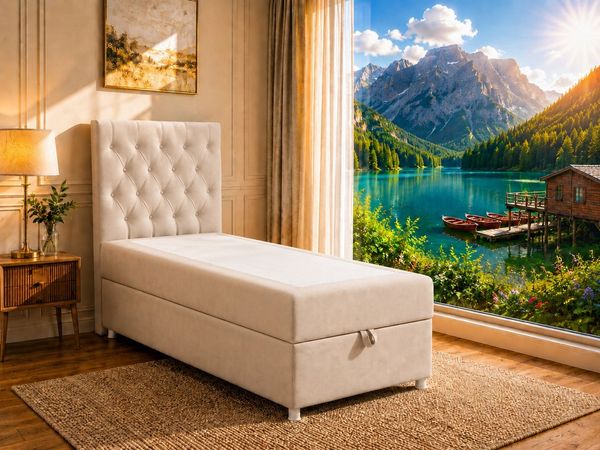Best for Home Boxspringbett Trinity K-14 Boxspringbett mit Bettkasten & Bonnell-Federkern (Einzelbett, Polsterbett gepolstertes Kopfteil, Jugendbett, Kinderbett, 3-St, 70x200 80x200 90x200 100x200 cm), Handwerksqualität, TOP Preis-Leistungs-Verhältnis