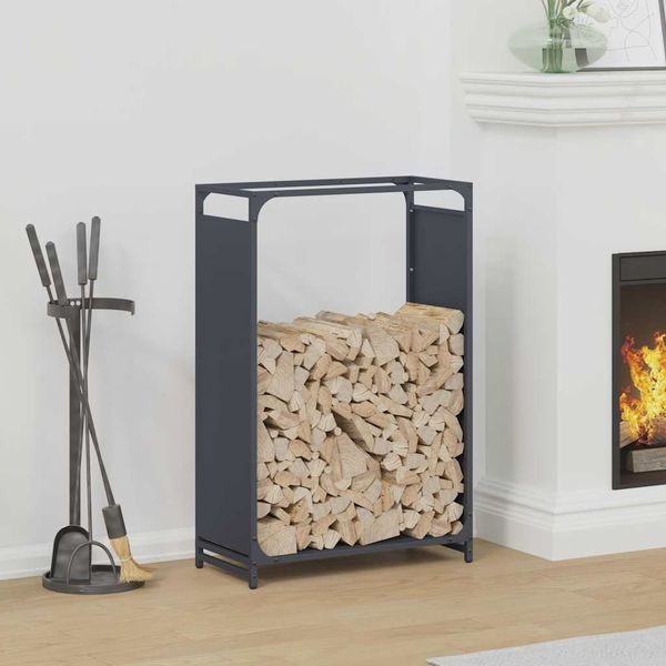 vidaXL Brennholzregal Anthrazit 60x28x90 cm Kaltgewalzter Stahl 864213