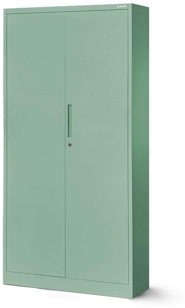 Jan Nowak Aktenschrank C001 Büroschrank Metallschrank Stahlschrank Aufbewahrungsschrank Pulverbeschichtet 4 Verstellbare Fachböden Abschließbar 185 x 90 x 40 cm (Pastellgrün)