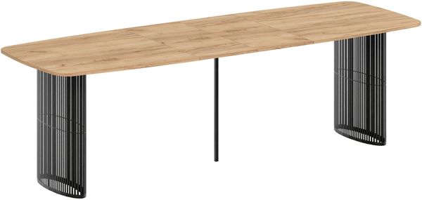 Esszimmertisch Abeior (Farbe: Schwarz / Eiche Craft Gold) Bild 4