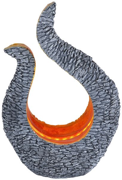 LED Solarleuchte, Skulptur, grau, gold, H 34,5 cm