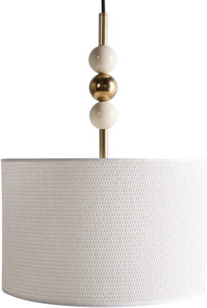 Hängeleuchte LOKY Metall Messing Beige