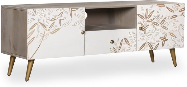 TV-Schrank LARS - Holz Creme 41,5x140x40cm | Fernsehtisch TV Lowboard für Fernseher