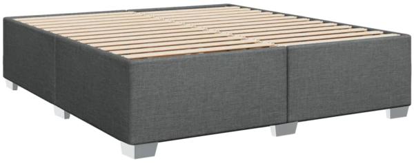 Bettgestell ohne Matratze, ohne Kopfteil, Stoff, Dunkelgrau, 180x200 cm Bild 2