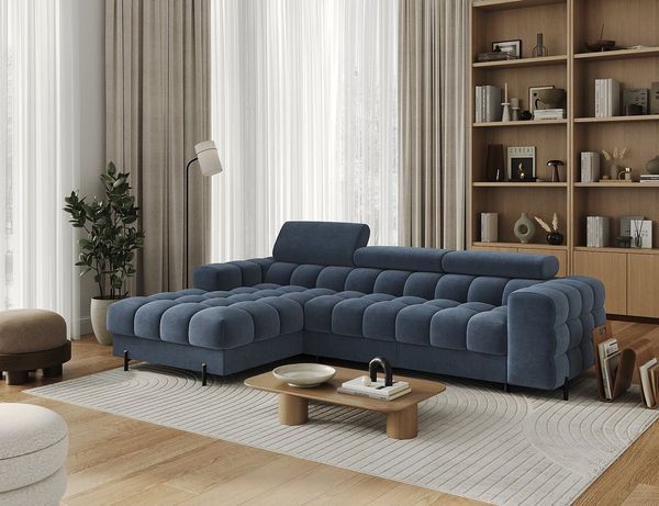 MOEBLO Ecksofa Neviro, Robuste Verarbeitung, verstellbare Kopfstützen und integrierter Bettkasten für maximalen Komfort und Funktionalität, Eckcouch Wohnlandschaft Sofa mit Ottomane Eckgarnitur Polsterecke, (BxHxT):285x72-93x181 cm