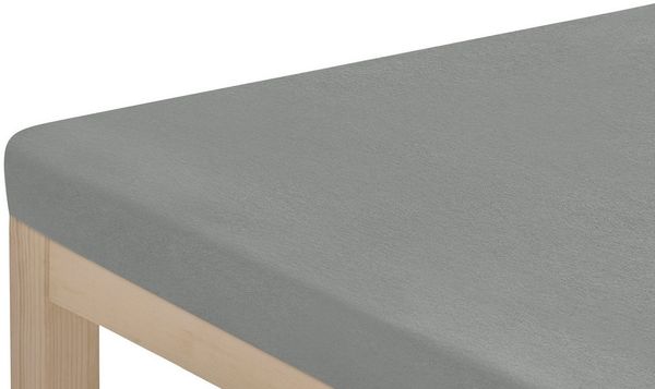 OTTO home Spannbettlaken Topper Basic, in Gr. 90x200, 140x200 oder 180x200 cm, Microfaser-Jersey, Gummizug: rundum, (1 Stück), Baumwolle, Matratzen bis 8 cm Höhe, Bettlaken, Spannbetttuch, Laken