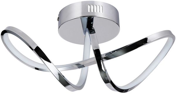 ZMH LED Deckenleuchte Schlafzimmerlampe Modernes Design Chrom 12W Innen 3000K Warmweiß