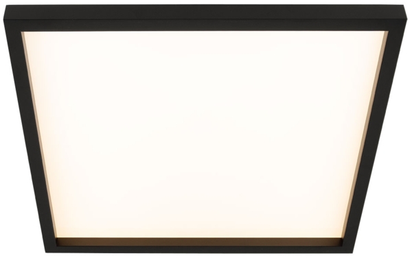 LED Deckenleuchte, Backlight, schwarz, quadratisch, L 42,2 cm